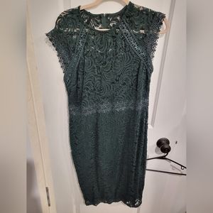 Green lace dress. Runs small